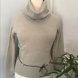 VINTAGE Taupe light grey lambswool angora sweater